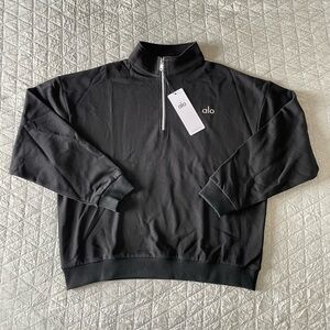 ALO Yoga Black Zip Up Sweater